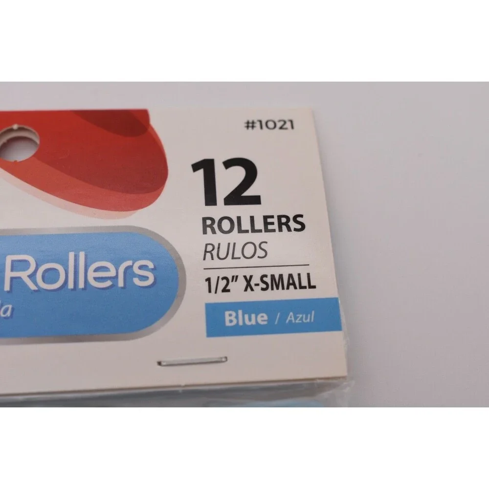 Annie Wire Mesh Rollers – X-Small 12 Count Blue - 1/2